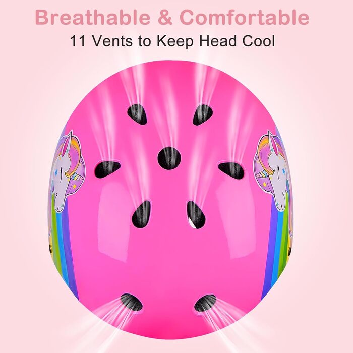 Велосипедний шолом Дитячий шолом Єдиноріг Дитячий шолом Дівчачий шолом для фігуристів Шолом для скутера та їзди Шолом для хлопчикі