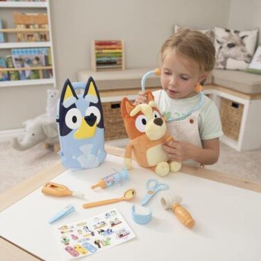 Медичний набір Bluey Включає 10 аксесуарів з сумкою для перенесення Медичний ігровий набір для дітей Набір невідкладної медичної допомоги для дітей Рольова іграшка для навчання від 3 років