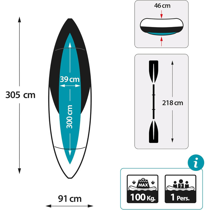 Каяк Intex Unisex, різнокольоровий, один розмір, одномісний
