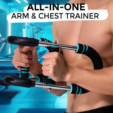 Регульований тренажер для скручувальних рук для чоловіків та жінок - U-подібний еспандер для грудей з 3 рівнями опору 40-90 фунтів - Силове тренування Тренажер для грудей, плечей, зап&39ястя, спини