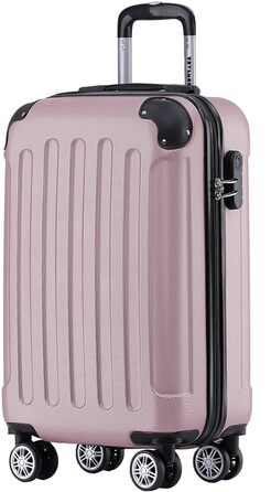 Валіза ручна поклажа TRVLMORE 54x36x20 см - валізи та візки, дорожня валіза на колесах, ручна поклажа візок 54x36x20, тверда валіза мала, валіза ручна поклажа 54x36x20 легка, візок ручна поклажа, рожева валіза ручна поклажа Рожева