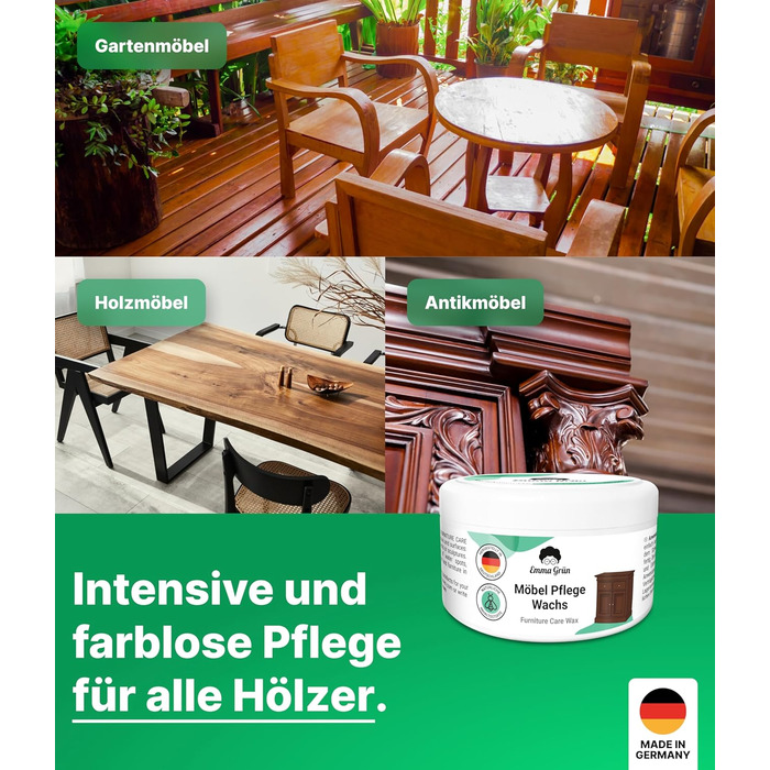 Безбарвний для полірування меблів 500 мл З БДЖОЛИНИМ ВОСКОМ - Меблевий віск безбарвний для догляду за меблями Водостійкий - Антикв