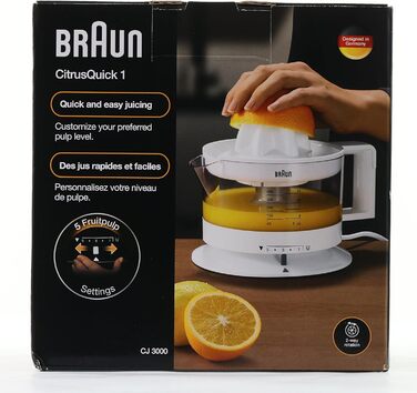 Соковижималка для цитрусових Braun Household Tribute Collection CJ 3000 (20 Вт, 0,35 л) біла