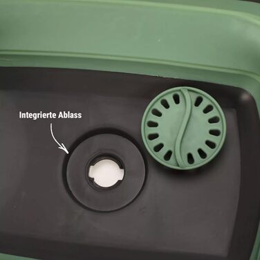 Складана раковина Tool & Tree зеленого кольору Кемпінгова раковина зі зливом, нековзними ніжками та висувними ручками Компактна, міцна раковина для використання на свіжому повітрі, подорожей, кухні для автофургонів та кемпінгу