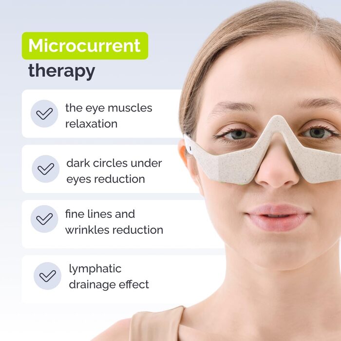 Мікрострумові окуляри GESS Kuper, апарат для підтяжки обличчя 3 режими інтенсивності, перезаряджається, антивіковий апарат, контурна підтяжка шкіри, мікрострумовий ліфтинг обличчя, підтяжка і ліфтинг обличчя, проти зморшок