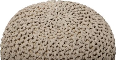 Модний пуф Beliani з бежевого бавовняного кольору 50x35 см Conrad