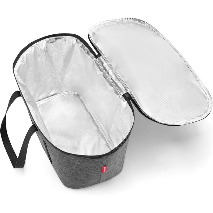 Сумка Reisenthel з сумкою-холодильником, кошик для покупок, сумка для покупок, Isobag, ізольована сумка, сумка-холодильник, кошик-холодильник (чорний сріблястий Twist)