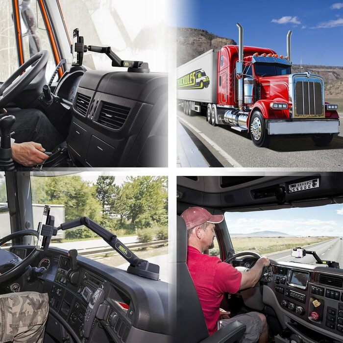 Тримач для мобільного телефону Truckules, міцний, з супер присоскою, тримач для мобільного телефону для вантажівки, приладової пан