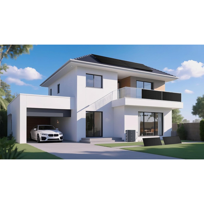 Балконна електростанція з накопичувачем, розширювальні акумулятори ємністю 2560 Втгод для Venus D, 6000 циклів зарядки, можливість розширення до 15,36 кВтгод, водонепроникний та пилонепроникний IP65, модульна конструкція 2,56 кВтгод (розширювальні акумуля