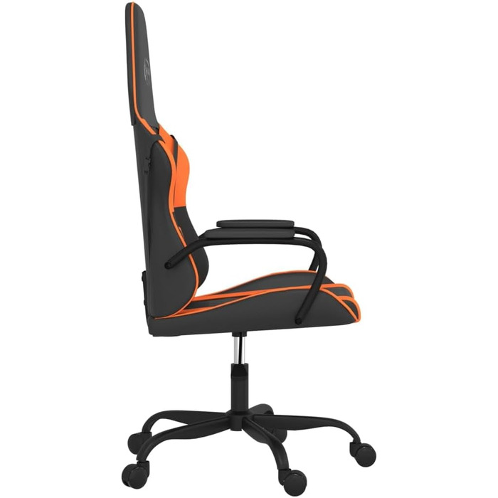 Ігрове крісло INLIFE чорно-помаранчеве зі штучної шкіри, Меблі, Крісла, Ігрові крісла, Помаранчеве, 15,15 кг, 3143781