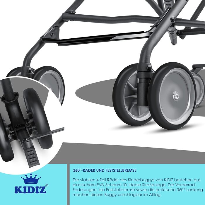 Коляска CITY Buggy Дитяча коляска-баггі складна Спортивна коляска Складається на 360 4-дюймові колеса В комплекті чохол від сонця