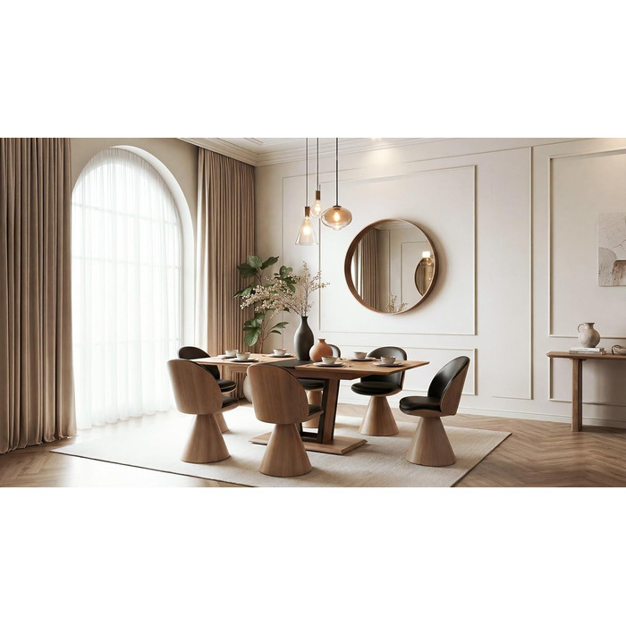 Розсувний обідній стіл Newroom до 200 см кольору Wild Oak Anthracite - Сучасний обідній стіл - 160-200 x 76 x 90 см (Ш x В x Г) - Розсувний стіл із синхронізованим механізмом висування - Їдальня, Кухня, Вітальня