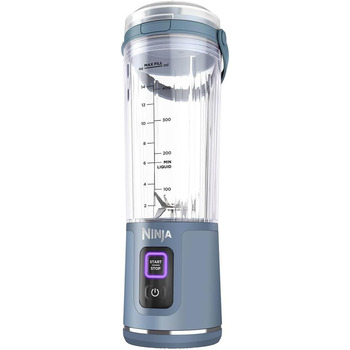 Портативний блендер / блендер / блендер для приготування смузі Ninja Blast, чаша 530 мл, кришка з захистом від розливу, потужний м