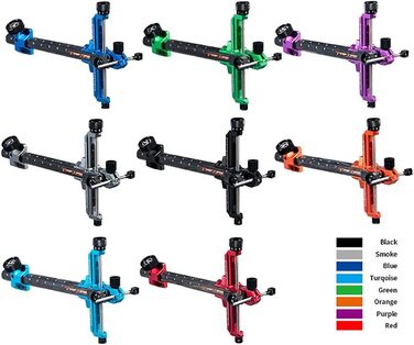 Приціл для рекурсивного лука SURWOLF 9 дюймів – карбонове кріплення, для правшів, червоний