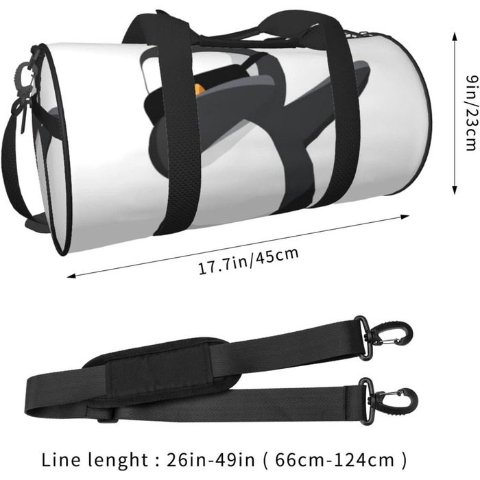 Дорожня сумка-циліндр з пінгвіном, спортивна сумка для чоловіків та жінок, сумка-мішок для подорожей