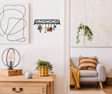 Ключниця сучасна, ключниця настінна, вішалка для ключів з 10 гачками, гачок для ключів, ключниця чорна, ключниця настінна, настінн