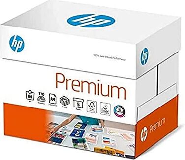 Папір для принтера HP Premium CHP860 80 г, формат A3, 2 500 аркушів (5x500), надзвичайно гладкий, яскраво-білий 5 аркушів формату A3, 80 г/м