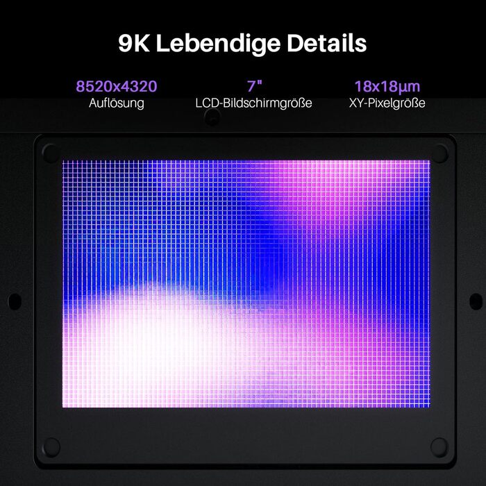 Принтер, 9K 7-дюймовий монохромний РК-дисплей, високошвидкісний друк 150 мм/год, розумна камера AI, передача WiFi, автоматичне вир