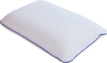 Охолоджувальна подушка Mabel Home з піни з ефектом пам&39яті, термогель, ортопедична подушка для контуру шиї та шийного відділу хребта для сну на боці та спині, ергономічна подушка для ліжка від болю в шиї - синьо-біла