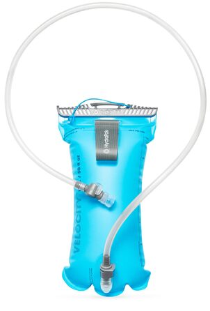 Гідратор HydraPak Velocity (1.5 л) Плоский резервуар для води Самогерметичний клапан для пиття, герметичний, повністю розбірний та придатний для миття в посудомийній машині, блакитний Malibu, 1.5 л