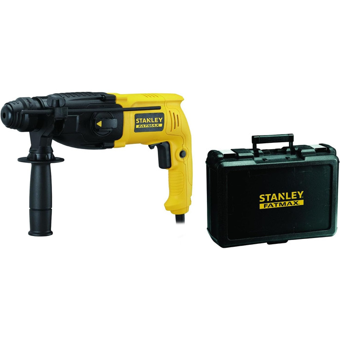 Ударний дриль-шуруповерт Stanley FatMax SDS-plus SFMEH210K (800 Вт, 2,4 Дж, з пневматичним ударним механізмом, обертання вправо/вл