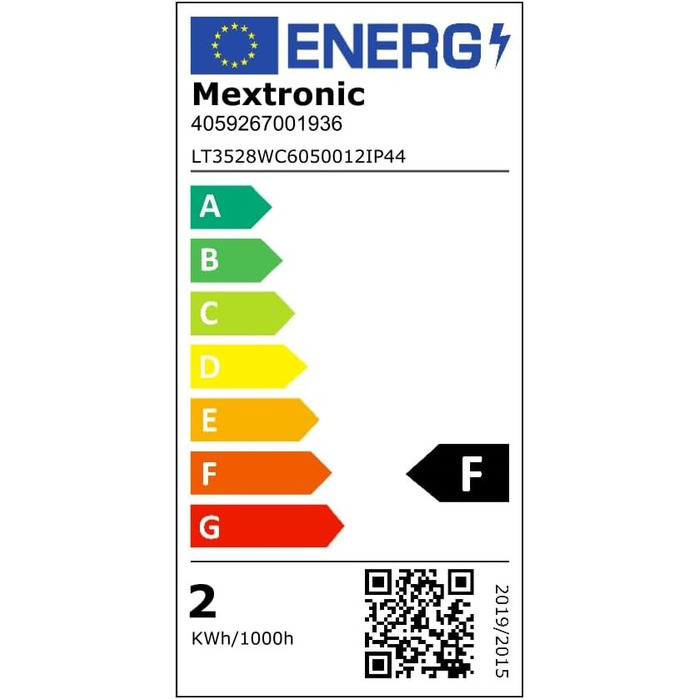 Світлодіодна стрічка Mextronic LED 3528 Холодне біле світло (6000K) 24W, 500 см, 12V, IP44