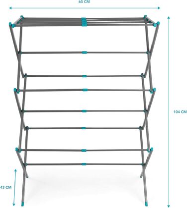 Висувна вішалка для одягу Beldray LA077615EU7 - вішалка для одягу з 3 рівнями, довжина сушіння 7 м, максимальне навантаження 7 кг,