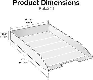 Штабельований фронтальний навантажувач Acrimet Letter Tray (розмір A4) (чорний) ()