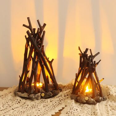 Лампа для вогнища на батарейках з підсвічуванням кам&39яної основи, реалістичний скрипучий звук, 3 регульовані режими освітлення, портативна лампа зі штучним полум&39ям з природним виглядом