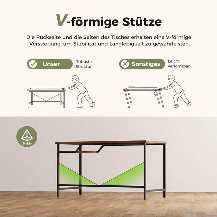 Комп&39ютерний стіл Mericonia 120 см, ігровий стіл для невеликих приміщень, сучасний стіл у мінімалістичному стилі для домашнього офісу, столи для студентів, коричневий 120x60 базовий коричневий