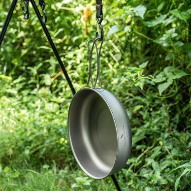 Кемпінгова сковорода 18 см Сковорода зі складною ручкою Ультралегкий дорожній посуд на 1 особу Посуд для пікніка Портативна тарілк