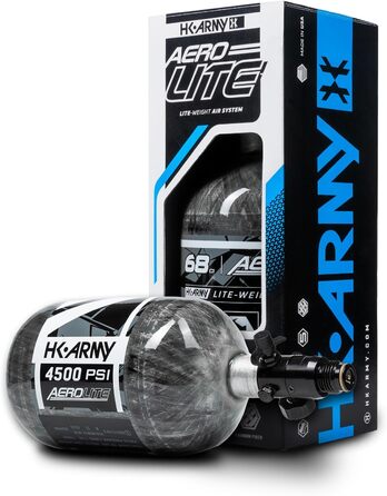 Система пейнтбольного балона HK Army AeroLite 68/4500 HPA – вуглеволокно, прозорий, 800 psi, авіаційний алюміній, 5-річний гідроцикл