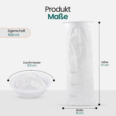 Білих блювотних пакетів об&39ємом 1500 мл з мундштуком, що герметично захищають від ранкової нудоти, відрижки, для вагітних - пакети для стискання, пакети для слини, 50