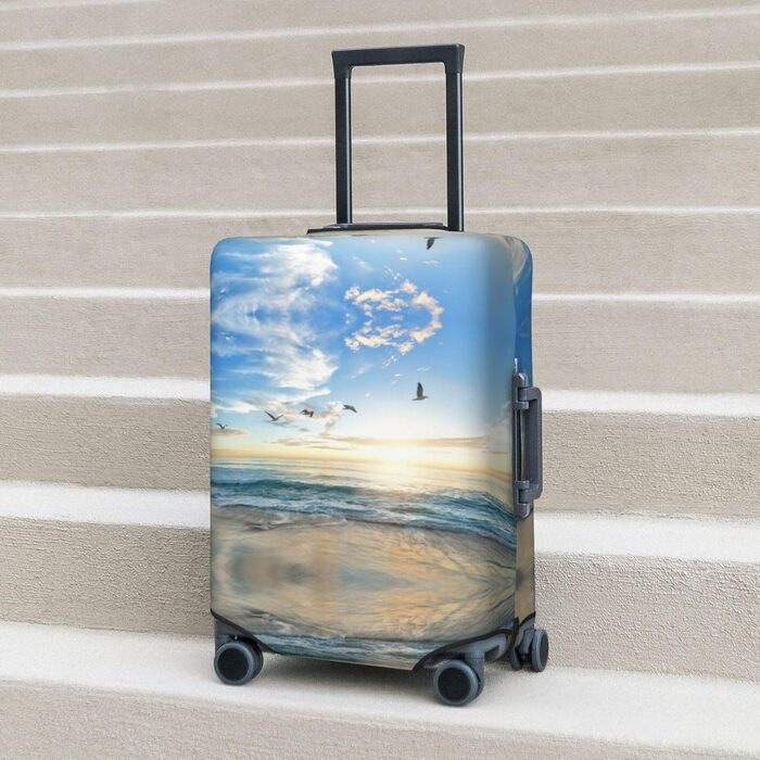 Чохол для валізи Океанський Захід, міцний захист для багажу розміром 45.7-81.3 см, XL, Чорний