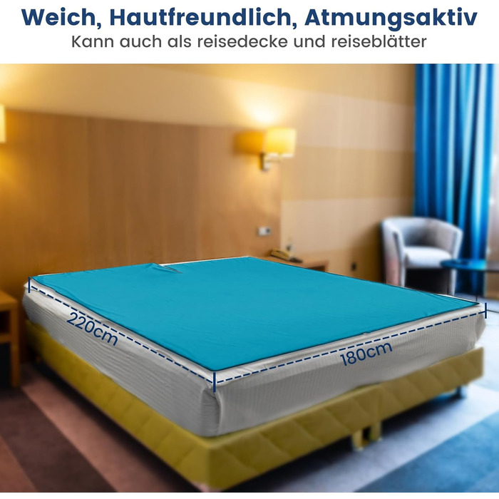 Ультралегкий атласний вкладиш для спального мішка, тонкий вкладиш для спального мішка з двосторонньою блискавкою, дорожній спальний мішок ідеально підходить для хостелів та походів, обов&39язковий аксесуар для походів, синій, 90 x 220 см