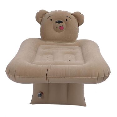 Надувне автоліжечко зі знімним ременем безпеки, просторе та грайливе оформлення, з подвійним незалежним надуванням, для дитячих автомобільних подорожей