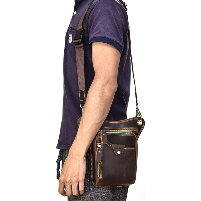 Стильна сумка через плече Фанні Рюкзачок Поясна сумка, Чоловік Жінки Божевільний Кінь Шкіряний Кросбоді Фанні Рюкзачок Організатор