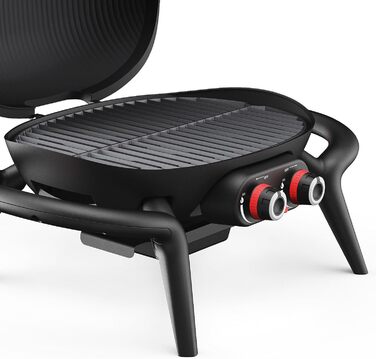Газовий гриль TAINO KENAI, кемпінговий настільний гриль, балконний гриль, газовий, зовнішній, кухонний термометр, литий алюміній, чорний