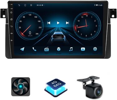 Автомобільне радіо Android 464 ГБ для BMW 3 серії E46 1999-2005 з бездротовим Carplay Android Auto 9-дюймовий GPS-навігатор для автомобіля BMW E46 Радіо Bluetooth WiFi DSP SWC