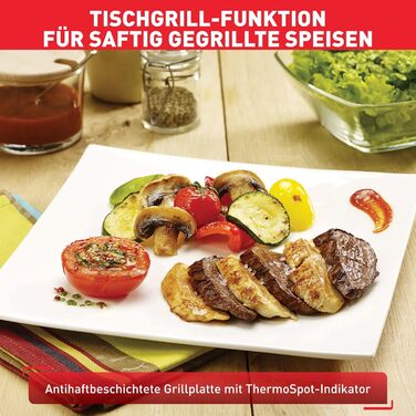 На 10 осіб, включаючи функцію гриля за столом Пластина для гриля з антипригарним покриттям можна мити в посудомийній машині Знімний кабель довжиною 2 метри Чорний/Нержавіюча сталь 1350 Вт, 4588