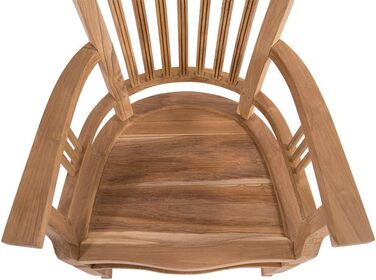 Пляжне крісло Тикове садове крісло Batavia Natural Armchair