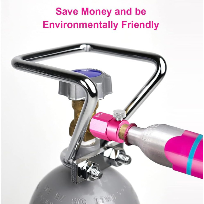 Адаптер для заправки CO2 ASOFTY, сумісний з SodaStream Duo, Crystal 3.0, Gaia, Art, Terra, циліндр E-Duo Quick Connect CO2, компактний адаптер передачі циліндра CO2 для роз'єму W21.8-14 Балон CO2