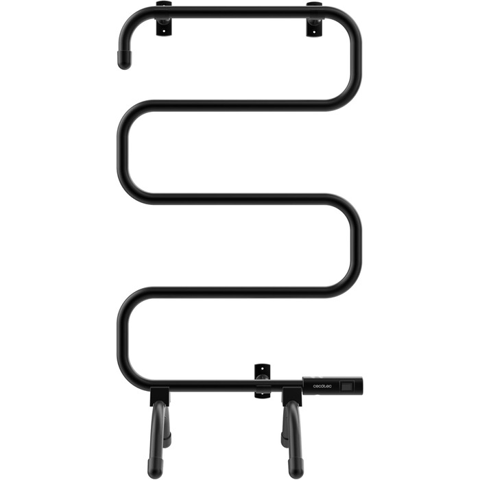 Електричний рушникосушарка Cecotec з низьким споживанням енергії - ReadyWarm 5000 Towel Black. Рушникосушка 100 Вт, світловий індикатор, системи безпеки, захист IP24, кріплення на підлогу або стіну, ідеально підходить для ванних кімнат