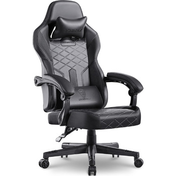 Гоночне геймерське крісло Dowinx Gaming Chair з пружинною подушкою, ергономічне ігрове крісло з поперековою підтримкою, офісне крі