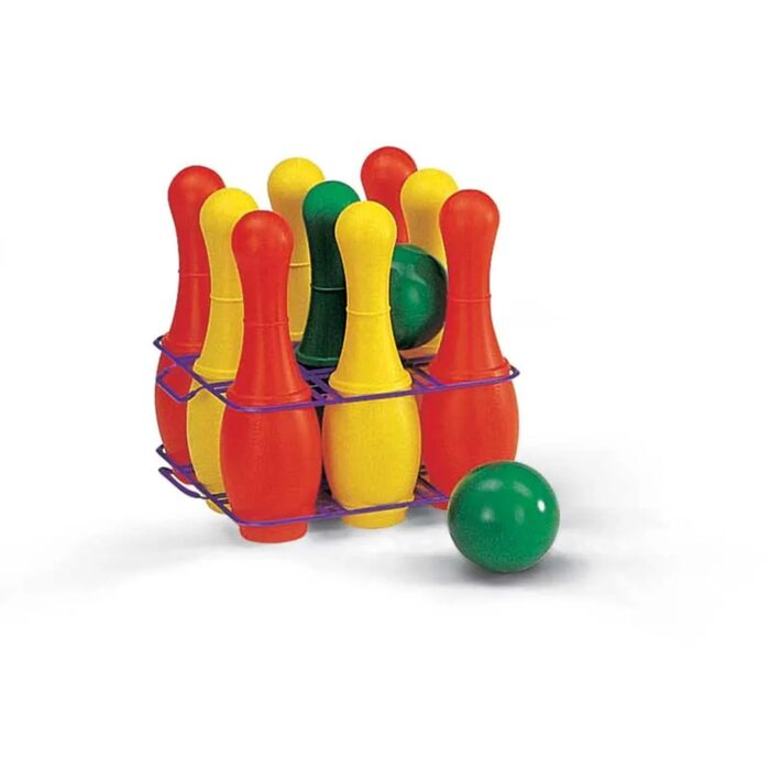 Набір кеглі Rolly Toys (9 предметів, набір кеглі з 2 м&39ячами, гра для боулінгу, гра на свіжому повітрі) 26 155 0 Різнокольоровий
