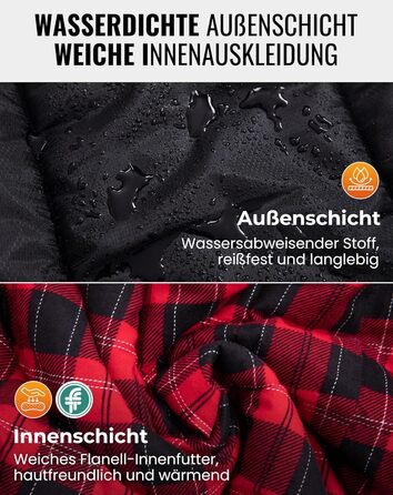 Спальний мішок KingCamp для дорослих, для холодної та теплої погоди, XL, великий та високий фланелевий спальний мішок з компресійним мішком, портативний, водонепроникний, аксесуар для кемпінгу на природі, чорний фланель, 22075 см