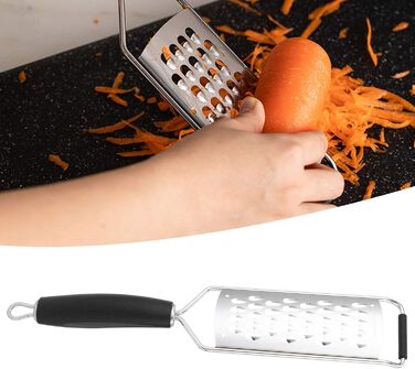 Ручна терка DNCG, ручна терка для сиру, ручний подрібнювач овочів, кухонний гаджет із силіконовою ручкою /192 (розмір великий грубий отвір)