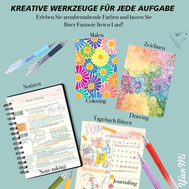 Набір гелевих ручок, що стираються, 24 кольори ідеально підходить для малювання, письма та планування. Спеціальне чорнило дозволяє легко прибирати помилки. Ідеально підходить для творчих проектів, ведення журналу та навчання.