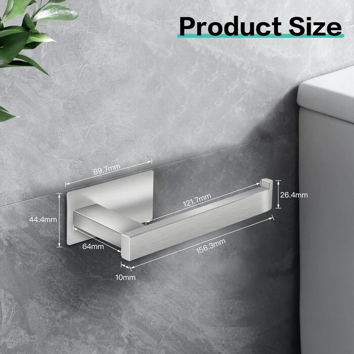 Тримач для туалетного рулону Lonvii Без свердління - Тримач для туалетного рулону з нержавіючої сталі Тримач для туалетного рулону