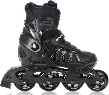 Роликові ковзани RAVEN Expert 2-в-1, хокейні, для дітей та дорослих, регульовані, 40-43 (25,5-28 см), чорні, з хокейними лезами